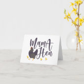 Mama Hen, Chicken Lover GEPERSONALISEERD Kaart (Gele Bloem)