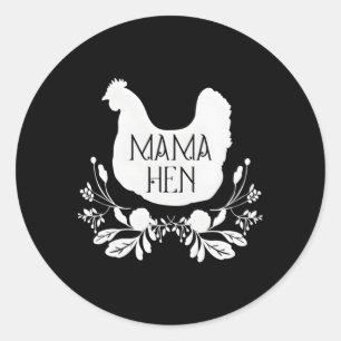 Mama Hen Chicken Mom Boerderij Ronde Sticker