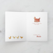 Mama Hen en Chicks Funny Moederdag Card Kaart (Binnen)