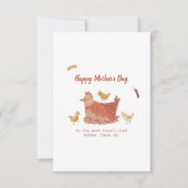 Mama Hen en Chicks Funny Moederdag Kaart (Voorkant)