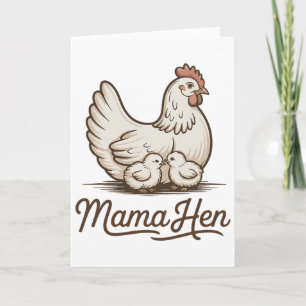 Mama Hen Grappige Kip Moeder T-Shirt Vrouwen Moede Kaart