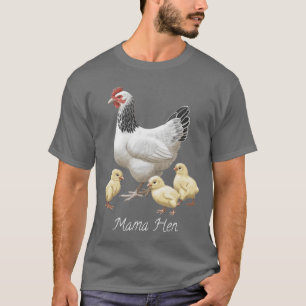 Mama Hen Susse Kip en 3 Baby Kuikens familie T-shirt