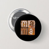 Mama Herfst Herfst Moeder Dankbare Thanksgiving Ronde Button 5,7 Cm (Voorkant /achterkant)