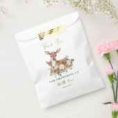 mama hert en baby hert baby shower bedankzakje (Gezegeld)