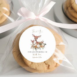 mama hert en baby hert baby shower Dank u label