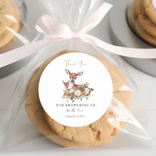 mama hert en baby hert baby shower Dank u label