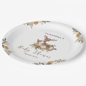 mama hert en baby hert baby shower papieren bordje (Gekanteld)