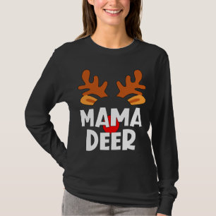 Mama Herten Bijpassende Familie Tribe Kerstmis Ren T-shirt