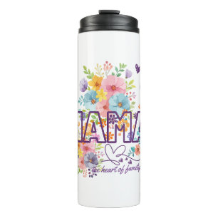 Mama het hart van Familie Trendy Design  Thermosbeker