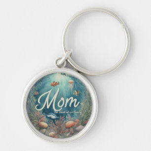 Mama: Het hart van onze familie - Premium Round Sleutelhanger