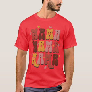Mama hippie sublimatie voor moeder voor moeder ret t-shirt