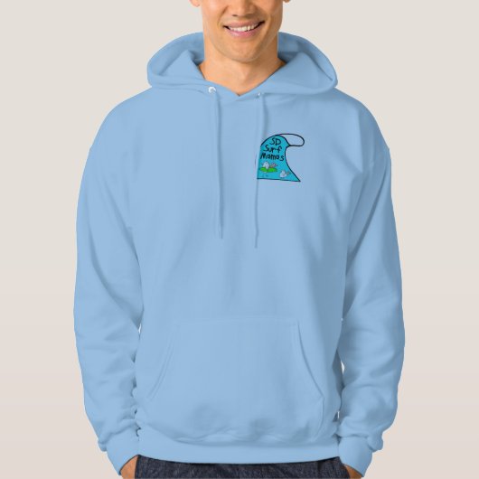 Mama hodie met afbeeldingen voor en achter hoodie (Voorkant)