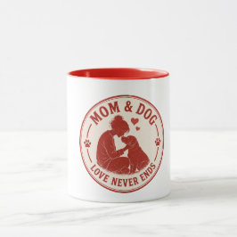 Mama & Hond Liefde Eindigt Nooit Mok