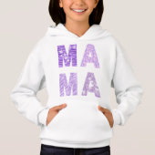 MAMA Hoodie – Purple Pattern Zebra Love (Voorkant)