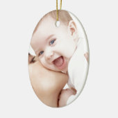 mama houdt van baby keramisch ornament (Links)