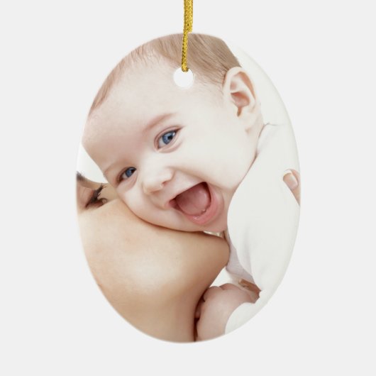 mama houdt van baby keramisch ornament (Voorkant)