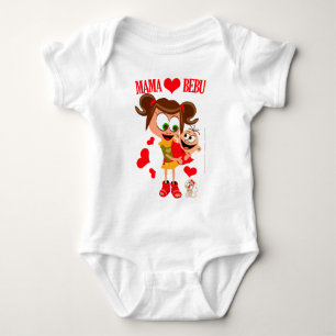 Mama houdt van baby - Lichaampjes - Wit Romper