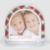 Mama houdt van je boog foto kerst sneeuwbol (Achterkant)