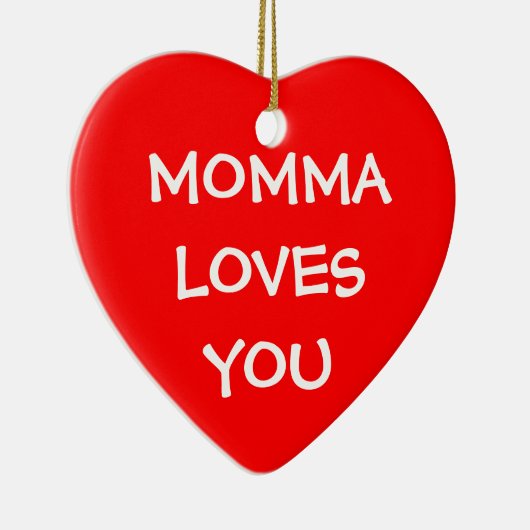 Mama houdt van je keramisch ornament (Rechts)