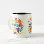 Mama houdt van je tweekleurige koffiemok (Voorkant links)