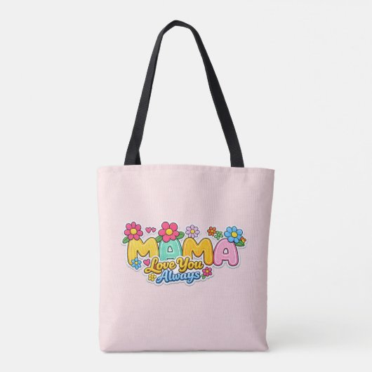 🌸👜 “Mama houdt van jou altijd” boodschappentas Tote Bag (Achterkant)