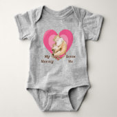 Mama houdt van me aap Baby Bodysuit (Voorkant)