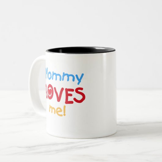 Mama houdt van me tweekleurige koffiemok (Voorkant links)