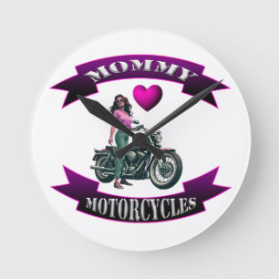 Mama houdt van motorfietsen ronde klok