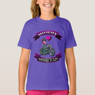 Mama houdt van motorfietsen t-shirt