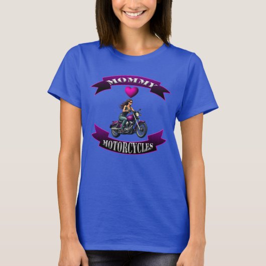 Mama houdt van motorfietsen t-shirt (Voorkant)