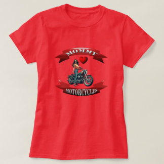Mama houdt van motorfietsen t-shirt