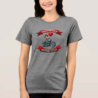 Mama houdt van motorfietsen Tri-Blend shirt