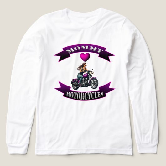 Mama houdt van motorfietsen Tri-Blend shirt (Voorkant)