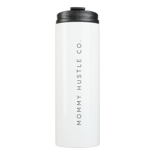 Mama Hustle Co. Logo Witte Waterfles voor Vrouwen Thermosbeker (Voorkant)