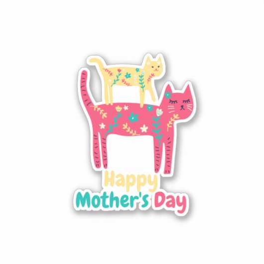 Mama & ik: Happy Moederdag Sticker (Voorkant)