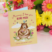Mama Ik hou van je Beary Veel Gelukkige Moeders Da Feestdagen Kaart