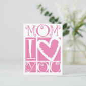 Mama, ik hou van je briefkaart (Staand voorkant)