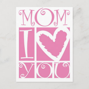 Mama, ik hou van je briefkaart