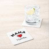 Mama, ik hou van je papieren onderzetter (Insitu)