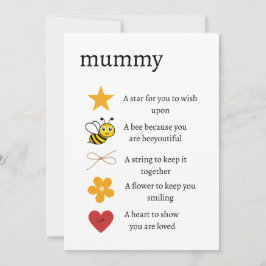 Mama ik hou van jou cadeau, token ik hou van cadea feestdagenkaart