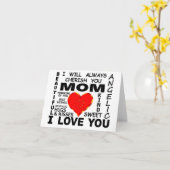 Mama ik hou van jou kaart (Gele Bloem)