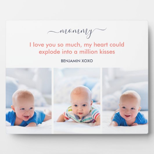 Mama, ik hou zoveel van je Cute Poem 3 Foto Fotoplaat (Voorkant)