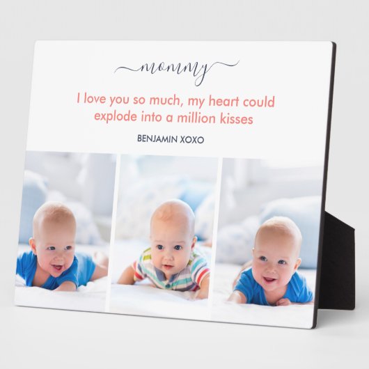 Mama, ik hou zoveel van je Cute Poem 3 Foto Fotoplaat (Zijkant)