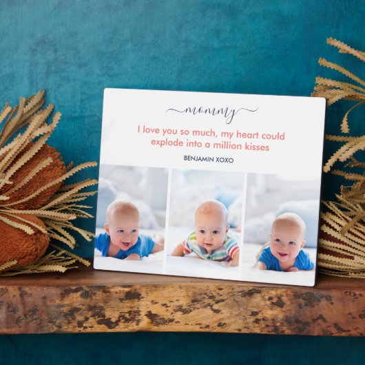 Mama, ik hou zoveel van je Cute Poem 3 Foto Fotoplaat (Zijkant)