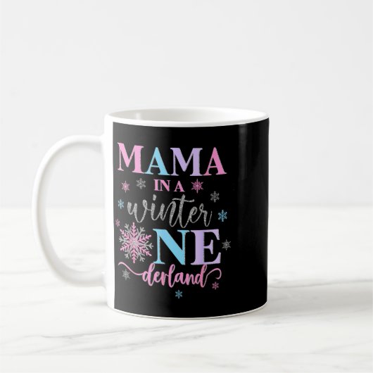 Mama In A Winter Onederland Birthday Girl Sweet Sn Koffiemok (Links)