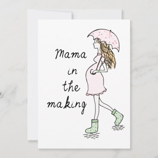 Mama in de aankondiging van de zwangerschap (Voorkant)