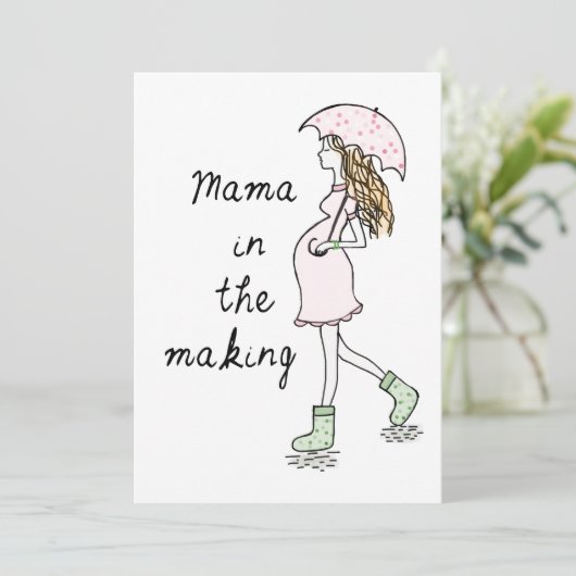 Mama in de aankondiging van de zwangerschap (Staand voorkant)