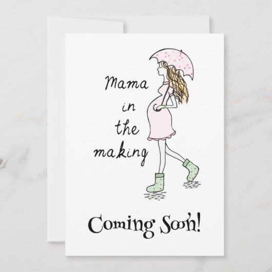 Mama in de aankondiging van de zwangerschap (Voorkant)