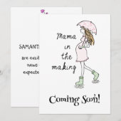 Mama in de aankondiging van de zwangerschap (Voorkant / Achterkant)