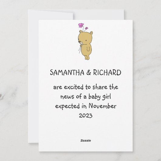 Mama in de aankondiging van de zwangerschap (Achterkant)